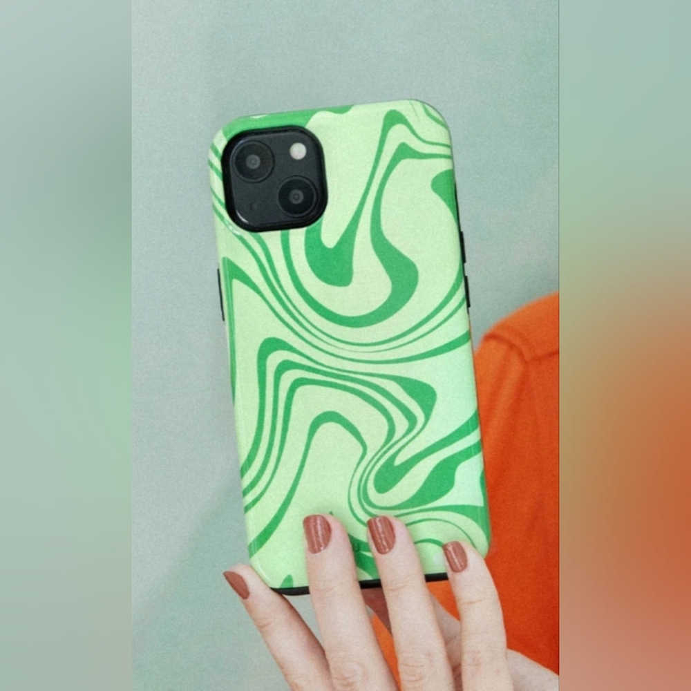 NWOT! Burga Phone Case For Apple iPhone 12 Pro Max - Green Funky Sensation